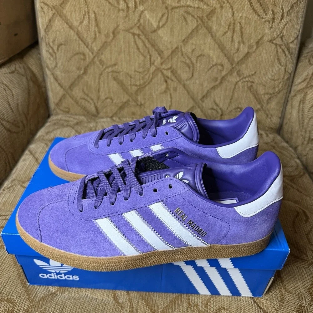 Adidas Gazelle Terrace Real Madrid Purple Suede JS3041 Sneaker Men's Size 8